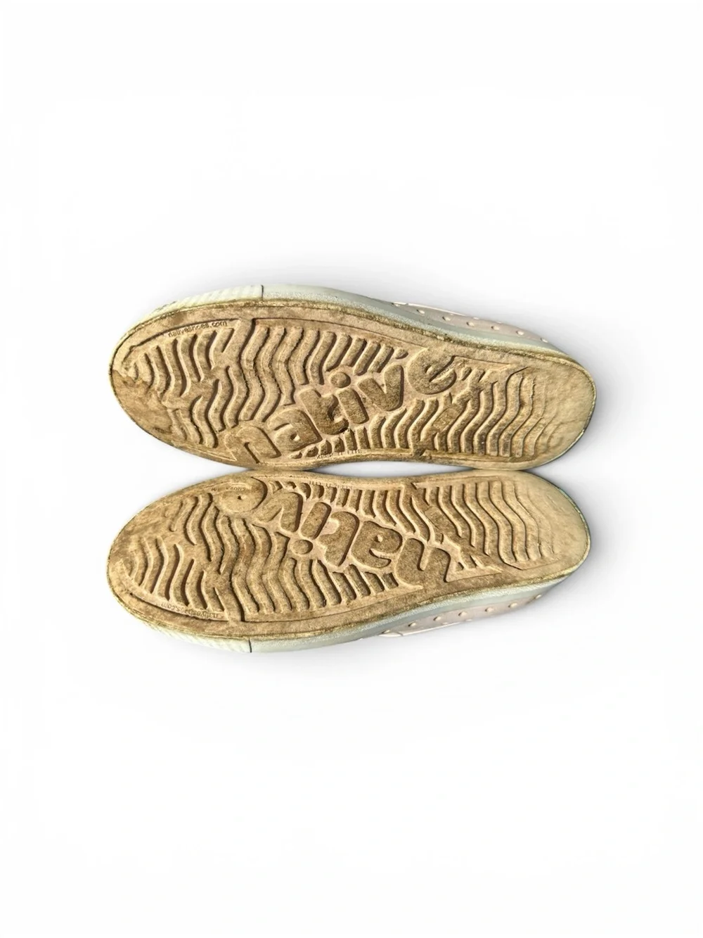 Native light pink slip ons size 1